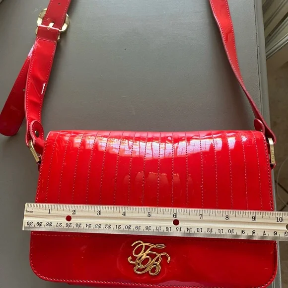 Ted Baker Red Patent Bag - Picture 12 of 14